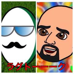 ラグトーーーク。ゲスト 明石渡海男トレーナー