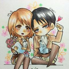 ペトラと兵長♡