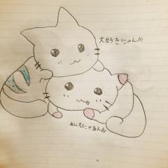 二匹の猫ちゃんと…