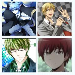 志帆と渚、黄瀬、緑間、カルマのトーク