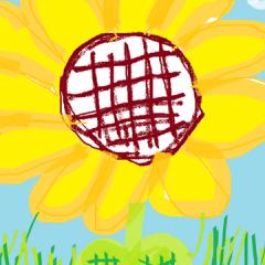 ひまわりのパーカー