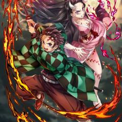 鬼滅の刃成りき竈門兄妹🎴🔥🩸ねずこ